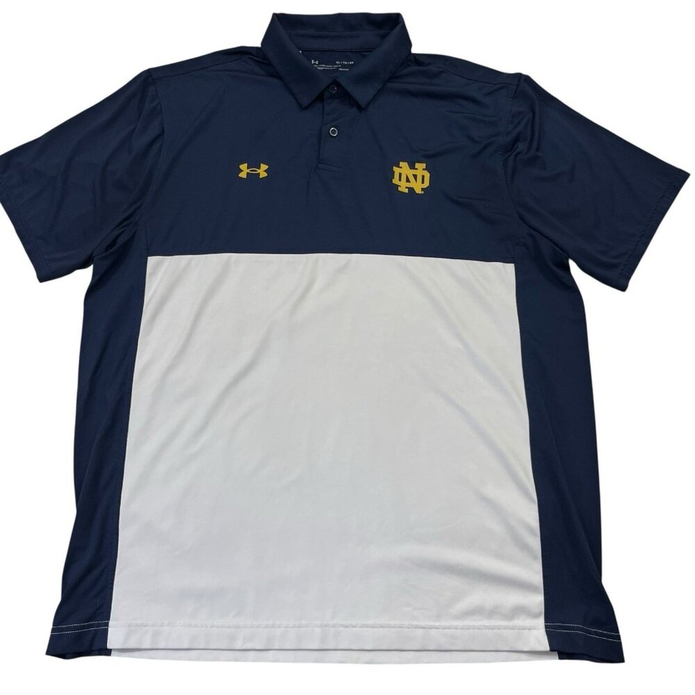 Under Armour Heatgear Polo Shirt Men's XL Notre Dame Fighting Irish